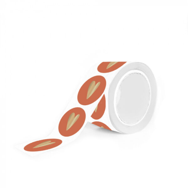 Goudfolie sticker hartje | terra (faded red) - Afbeelding 2